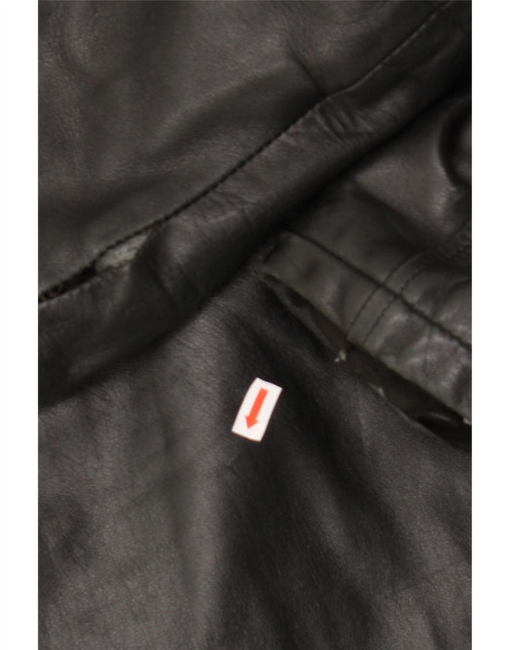 VINTAGE Mens Leather Jacket UK 42 XL Black Leather Vintage Vintage and Second-Hand Vintage from Messina Hembry 