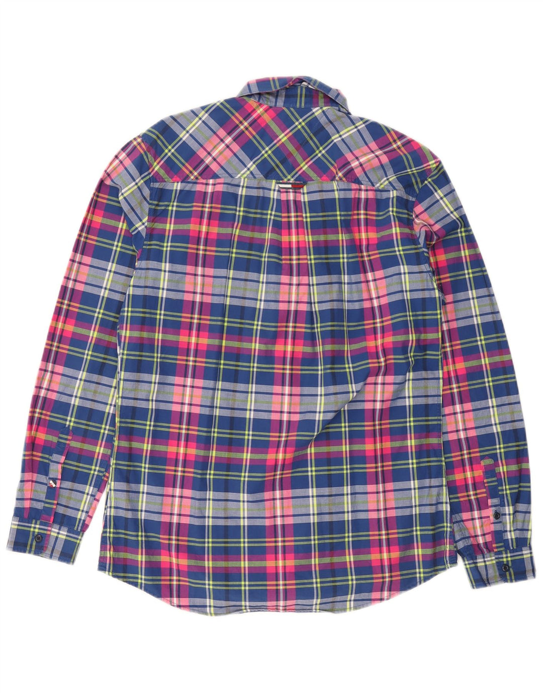 Camicia da uomo vestibilità regolare Tommy Hilfiger cotone medio a quadri blu navy