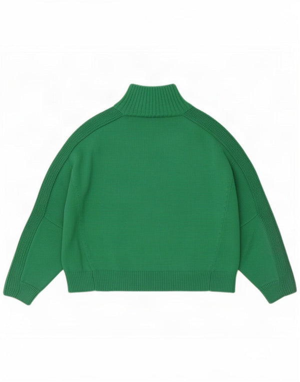 Maglione maglione oversize con zip e collo da donna Tommy Hilfiger UK 10 piccolo verde