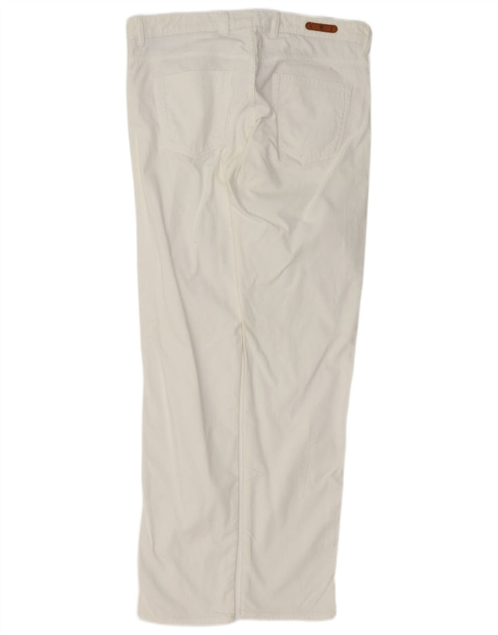 Pantaloni casual slim fit da uomo Massimo Dutti EU 42 Large W32 L34 Bianco