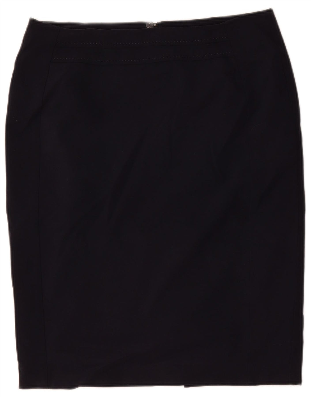 Gonna a tubino da donna Marks & Spencer UK 14 Large W34 poliestere blu navy