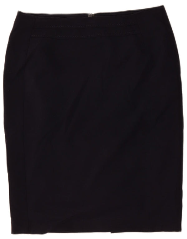 Gonna a tubino da donna Marks & Spencer UK 14 Large W34 poliestere blu navy