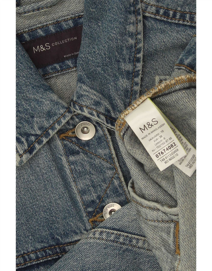 Giacca di jeans da donna Marks & Spencer UK 10 piccola cotone blu