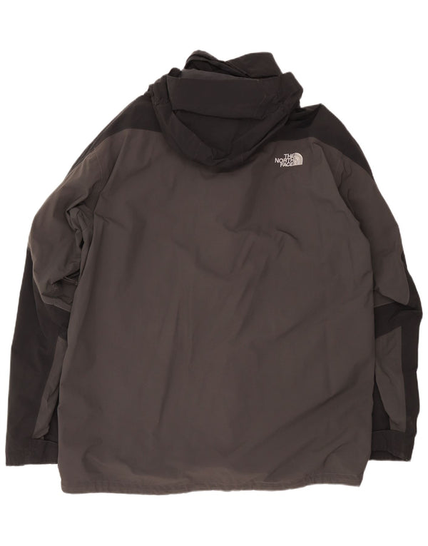 Giacca antipioggia da uomo con cappuccio The North Face UK 44 2XL Poliestere color block grigio