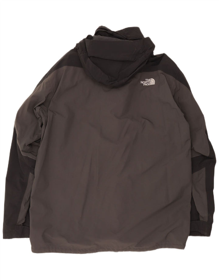 Giacca antipioggia da uomo con cappuccio The North Face UK 44 2XL Poliestere color block grigio