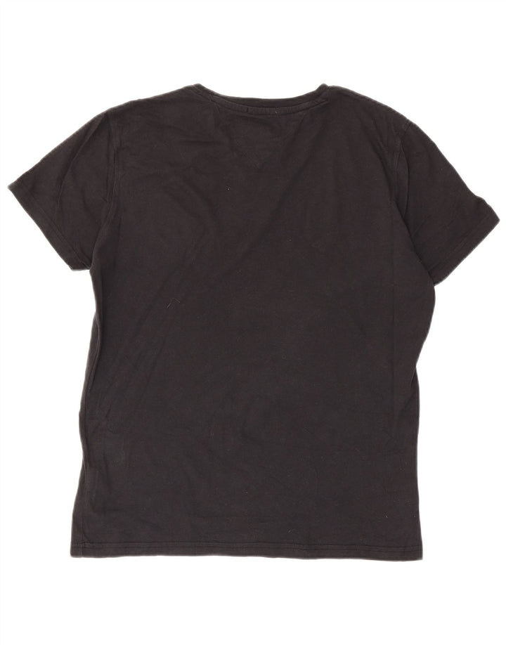 T-shirt da uomo Tommy Hilfiger Top in cotone nero medio