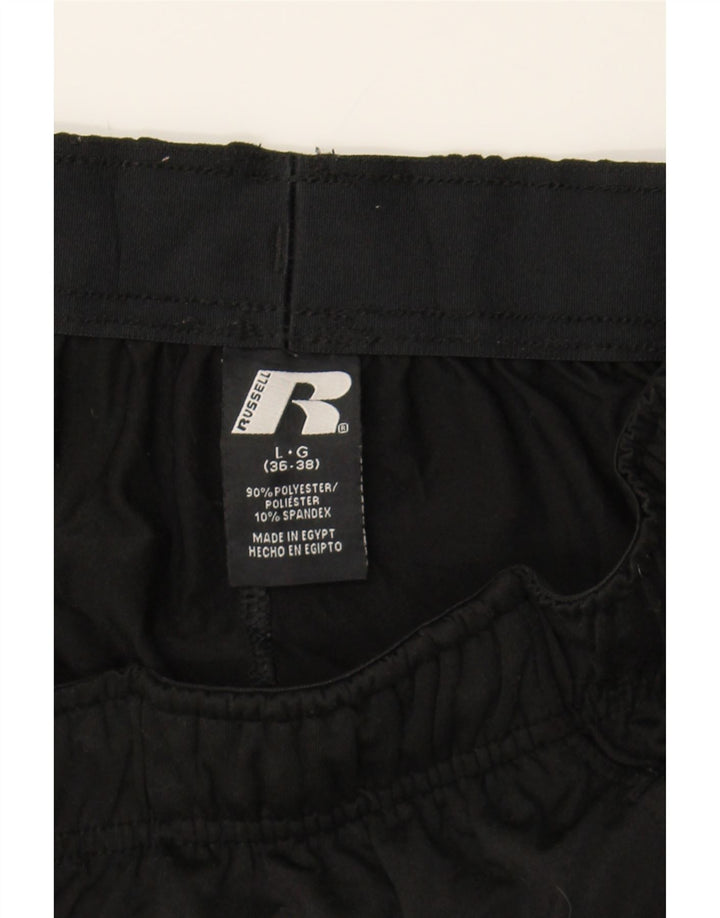 RUSSELL ATHLETIC Mens Sport Shorts Large Black Polyester Vintage Russell Athletic and Second-Hand Russell Athletic from Messina Hembry 