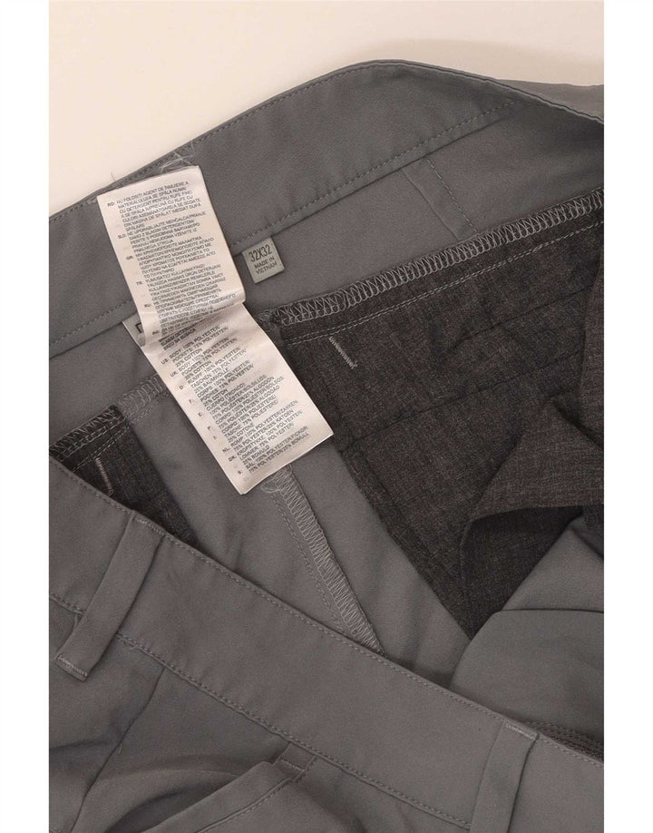 Pantaloni chino slim da uomo Adidas W32 L29 poliestere grigio