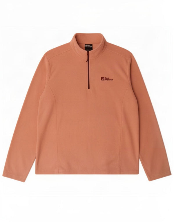 Maglione in pile da donna con collo e zip Jack Wolfskin UK 20 2XL poliestere rosa