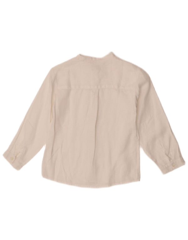 Camicia Monsoon da bambino 7-8 anni in lino bianco