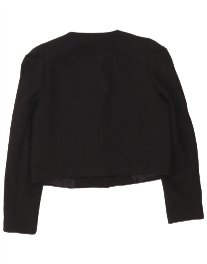 Giacca blazer corta da donna Zara UK 10 piccola poliestere nero
