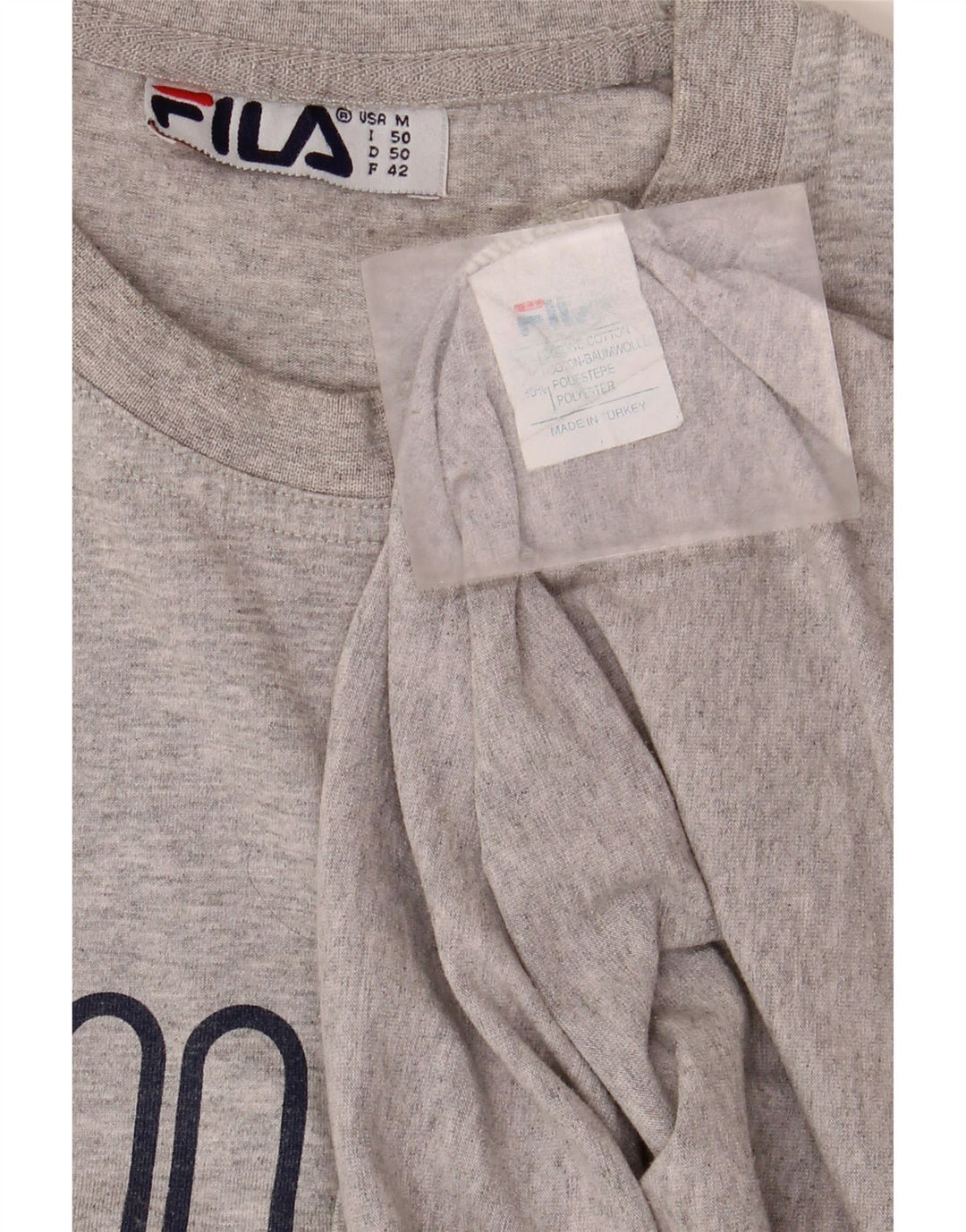 T-shirt grafica da uomo FILA Top in cotone grigio medio