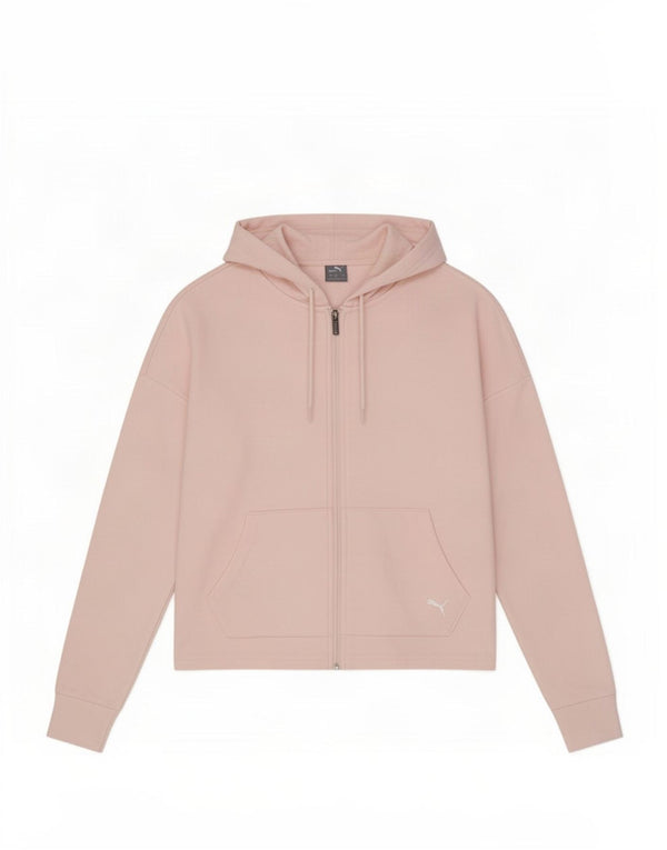 Felpa con cappuccio e zip da donna Puma UK 16 Large Rosa