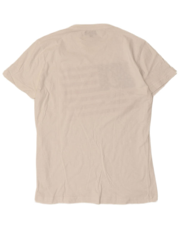 Carrera T-shirt grafica da uomo grande bianca in cotone