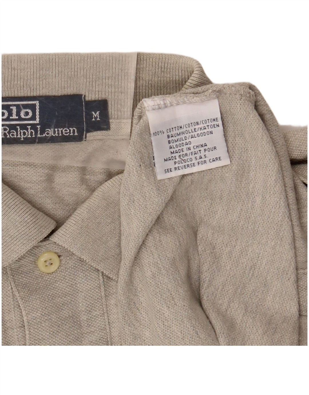 POLO RALPH LAUREN Polo da uomo a maniche lunghe vestibilità ampia in cotone grigio medio