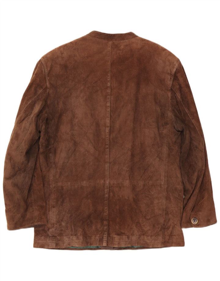 Giacca in pelle scamosciata da uomo Schneiders UK 44 2XL Classica in pelle marrone