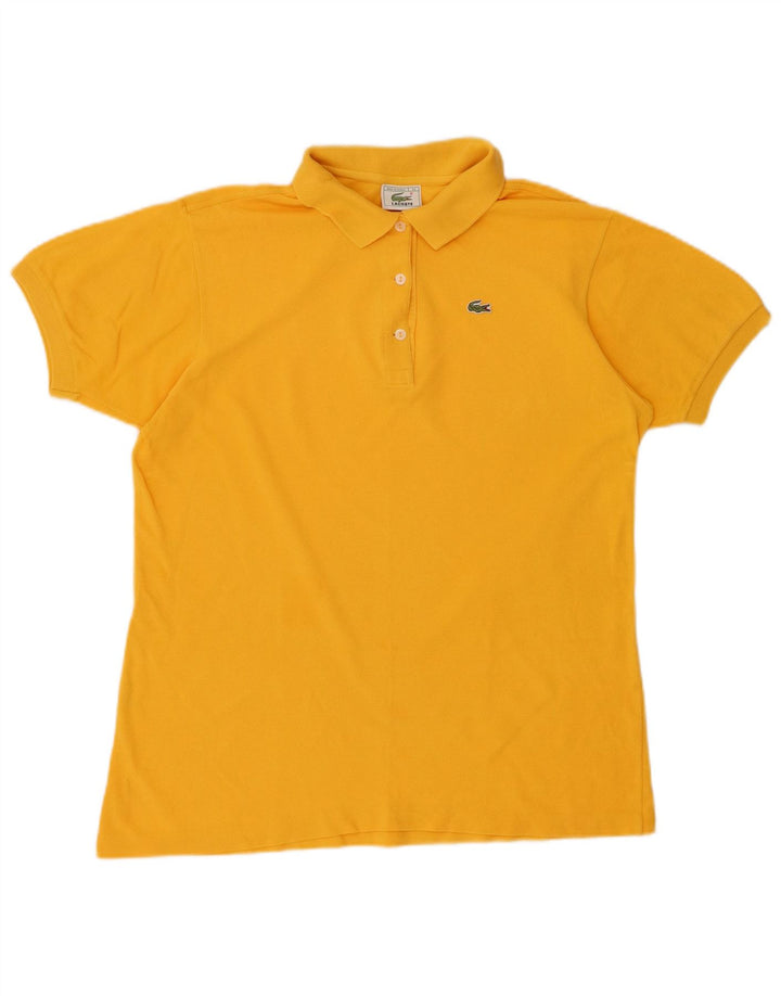 Polo da donna LACOSTE taglia 44 grande in cotone giallo
