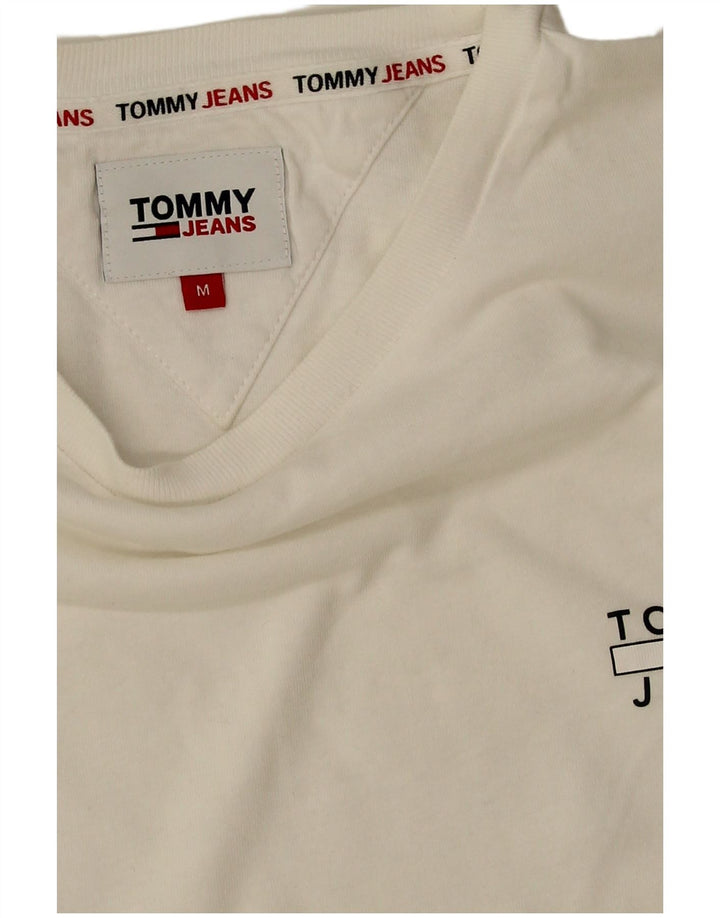 T-shirt grafica corta da donna Tommy Hilfiger Top UK 14 bianco medio