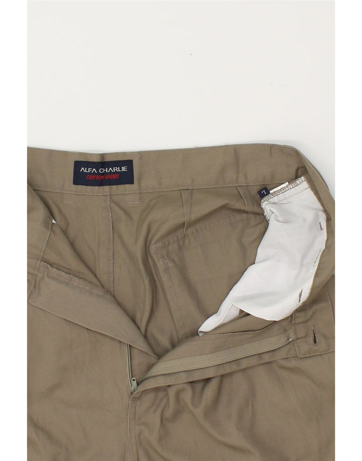 VINTAGE Womens Pegged Chino Shorts Large W32  Grey Cotton Vintage Vintage and Second-Hand Vintage from Messina Hembry 