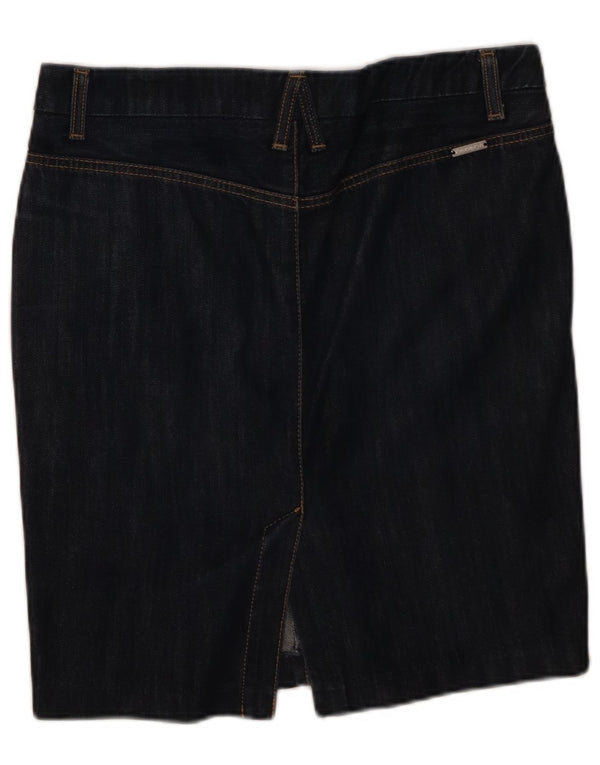 Gonna in denim da donna Sisley IT 42 media W32 cotone blu navy
