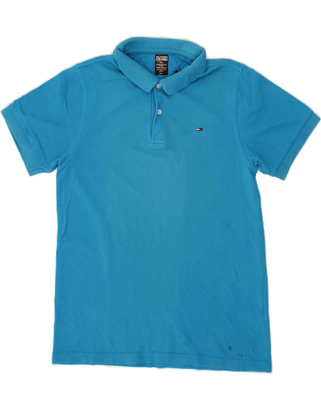 TOMMY HILFIGER Mens Polo Shirt Large Blue Cotton Vintage Tommy Hilfiger and Second-Hand Tommy Hilfiger from Messina Hembry 