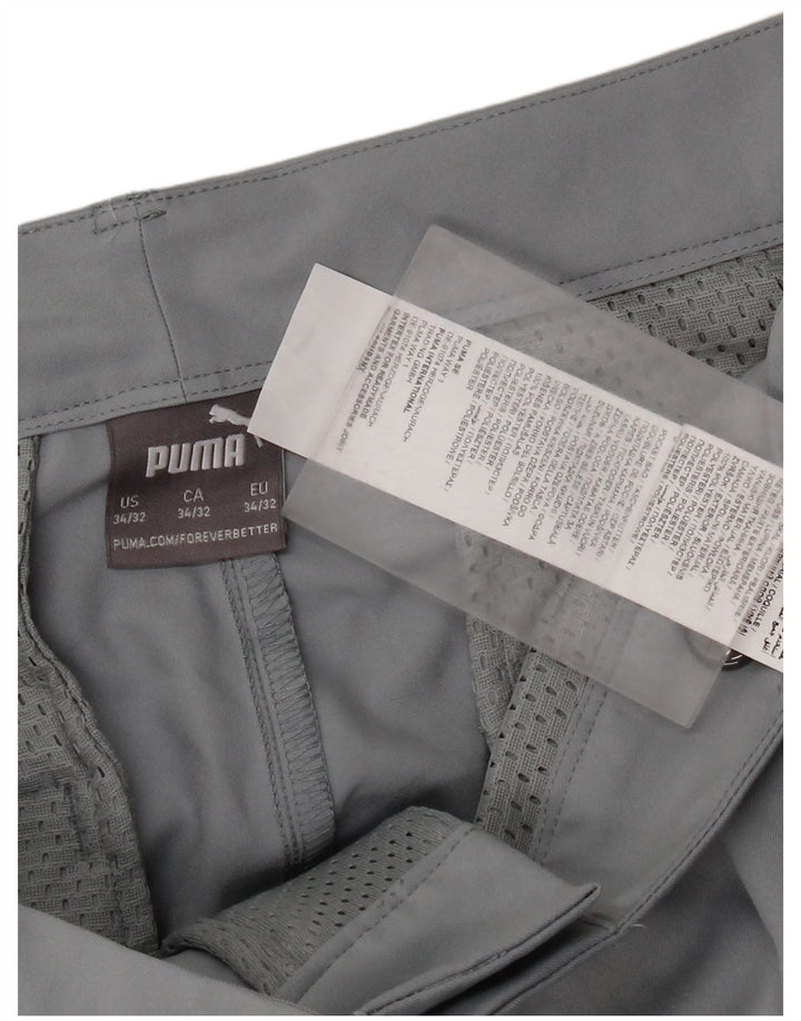 Pantaloni chino slim da uomo Puma W34 L32 poliestere grigio