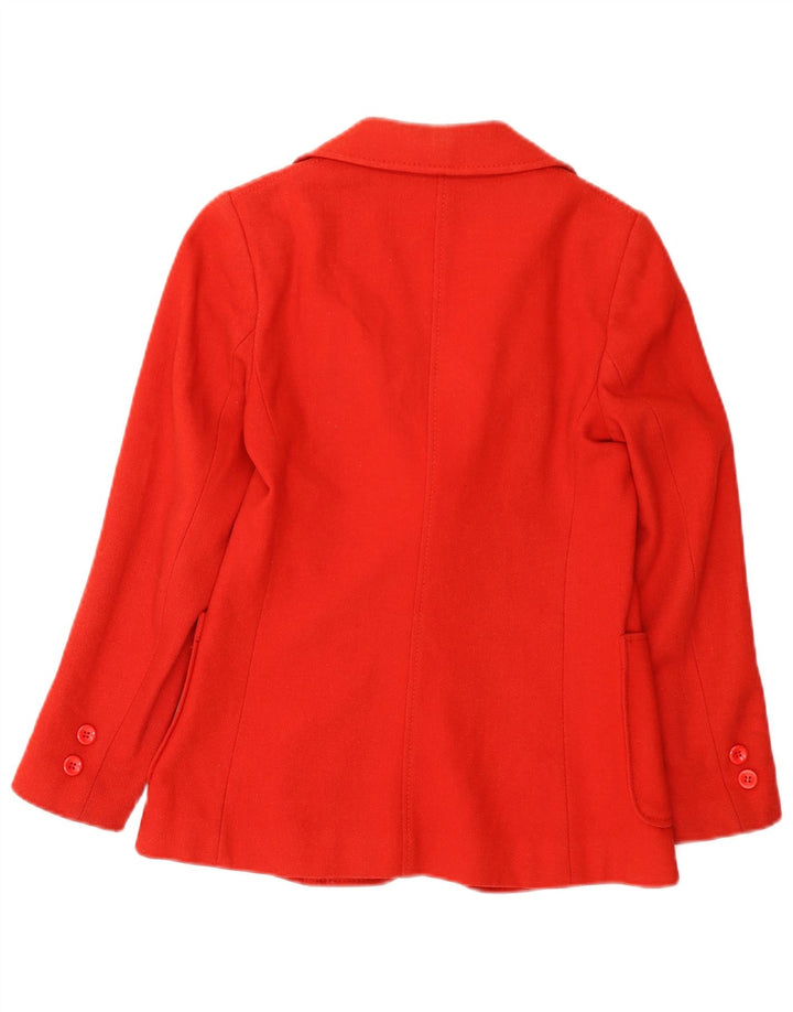 Giacca blazer vintage da donna a 3 bottoni UK 10 piccola rossa