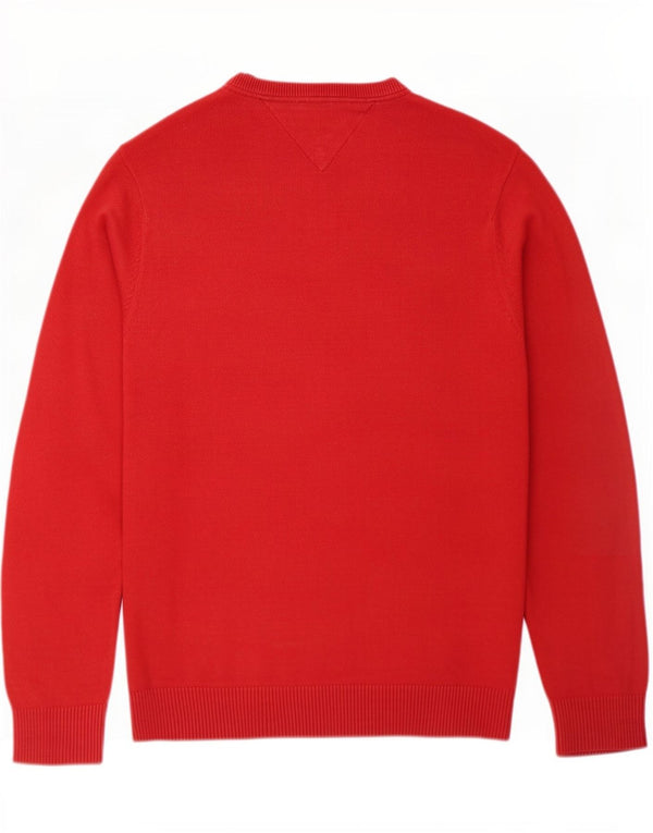 Maglione maglione girocollo da uomo Tommy Hilfiger piccolo cotone rosso