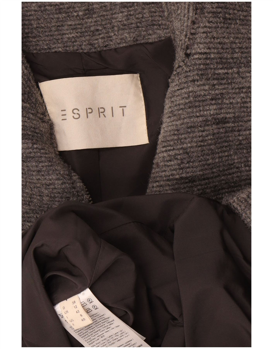 Cappotto da donna Esprit UK 12 Lana grigio medio