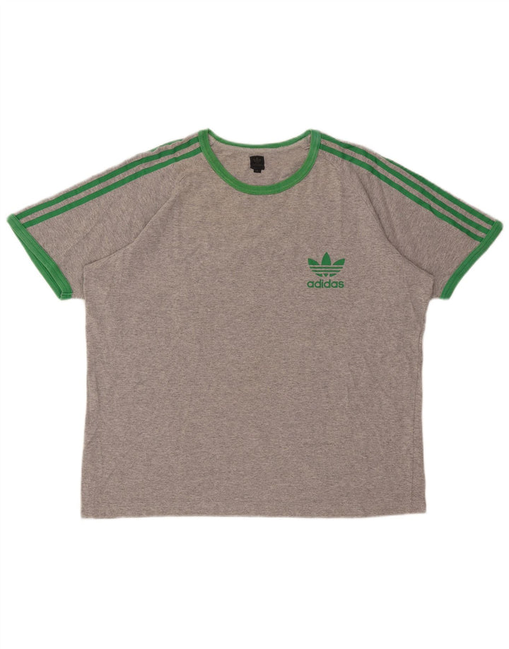 T-shirt Adidas da uomo Top XL in cotone grigio