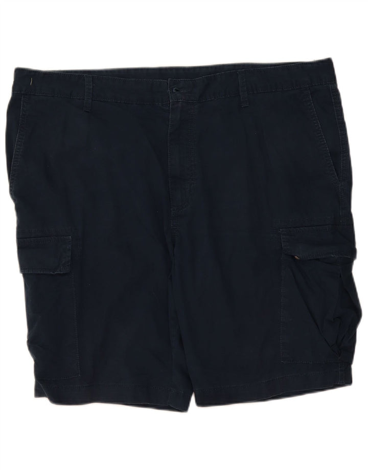MARKS & SPENCER Pantaloncini cargo da uomo W40 XL Blu navy in cotone