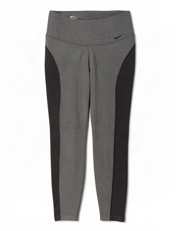 Leggings Nike Dri Fit da donna UK 18 XL in cotone color block grigio