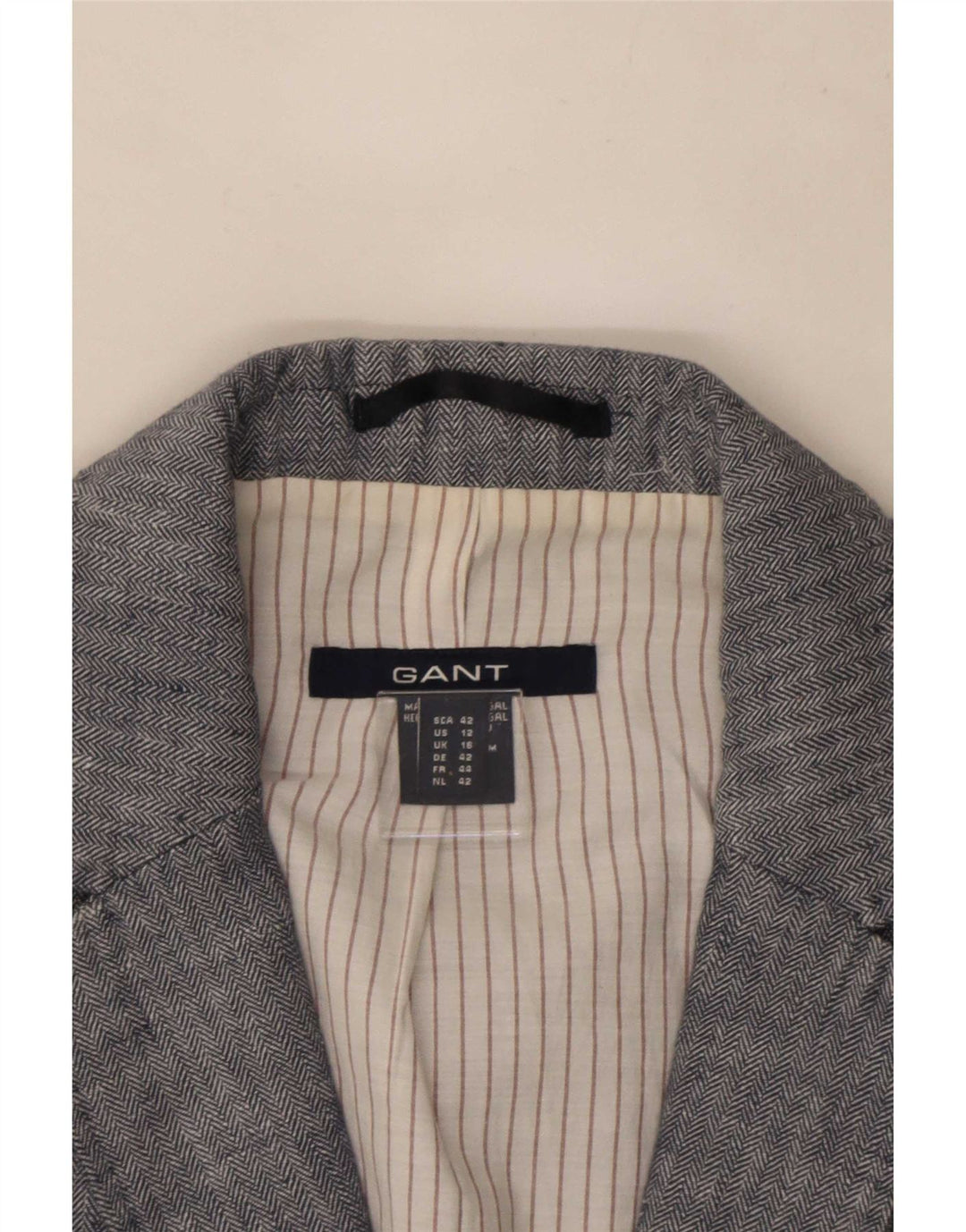 Giacca blazer da donna a 2 bottoni Gant UK 16 grande lino grigio