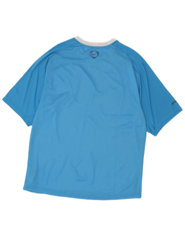 T-shirt da uomo Nike Top UK 42/44 grande poliestere geometrico blu