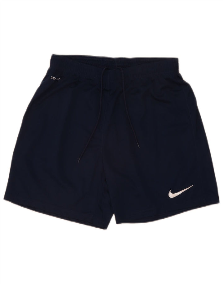 Pantaloncini sportivi Nike Dri Fit da uomo piccoli in poliestere blu navy