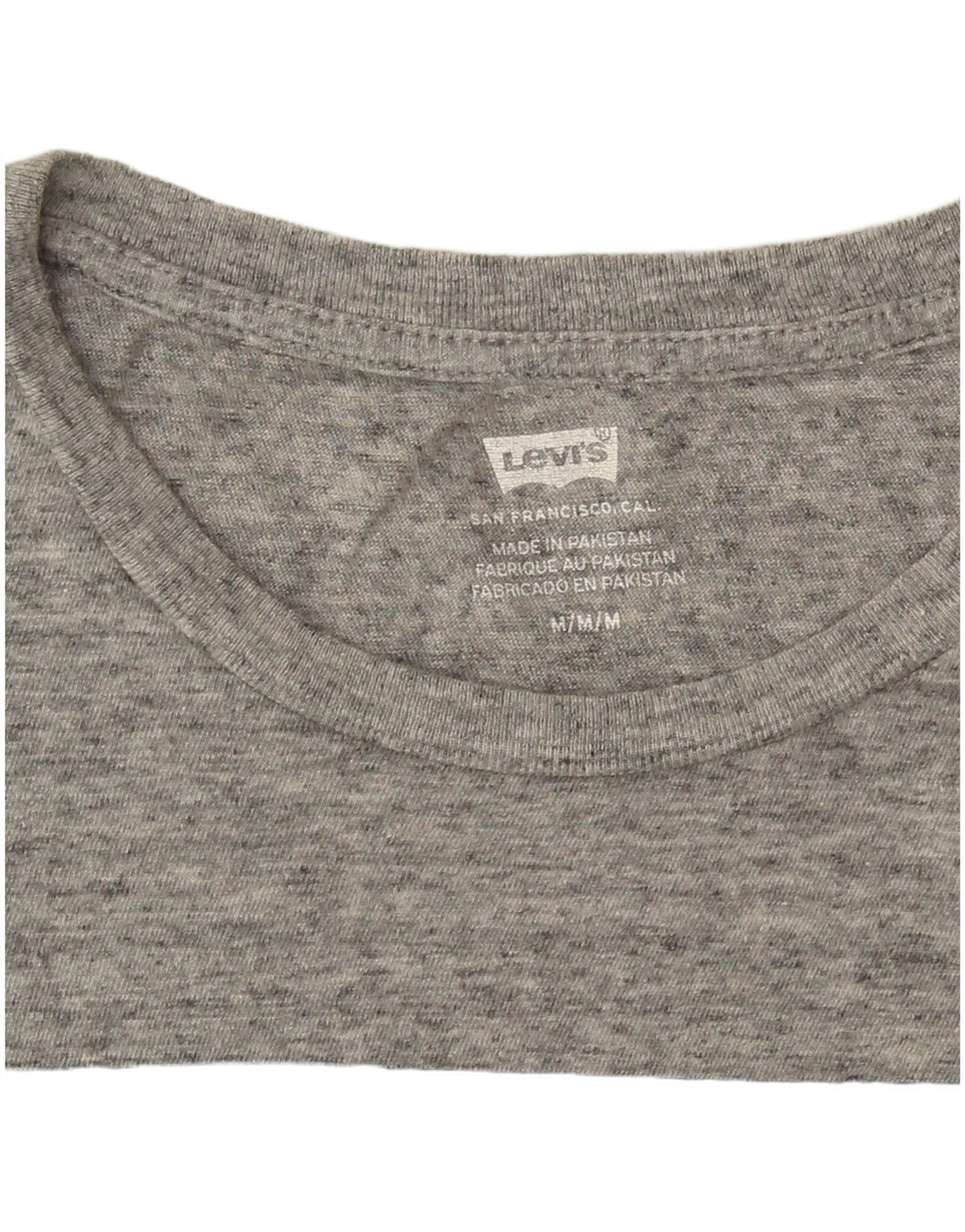 T-shirt grafica da donna Levi's Top UK 14 Logo chiazzato grigio medio