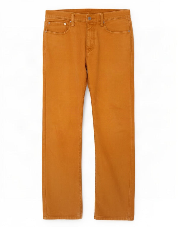 Levi's Mens Straight Casual Trousers W32 L30 Beige Cotton