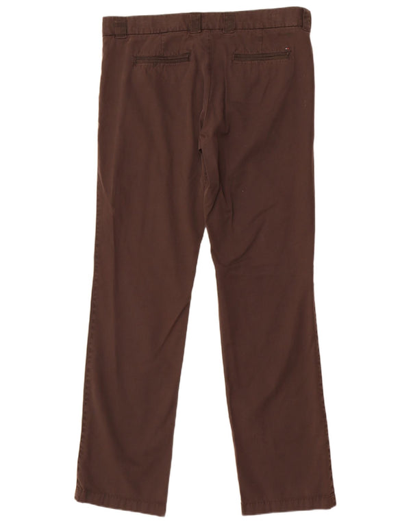 Pantaloni chino dritti da donna Tommy Hilfiger US 10 Large W32 L32 Marrone