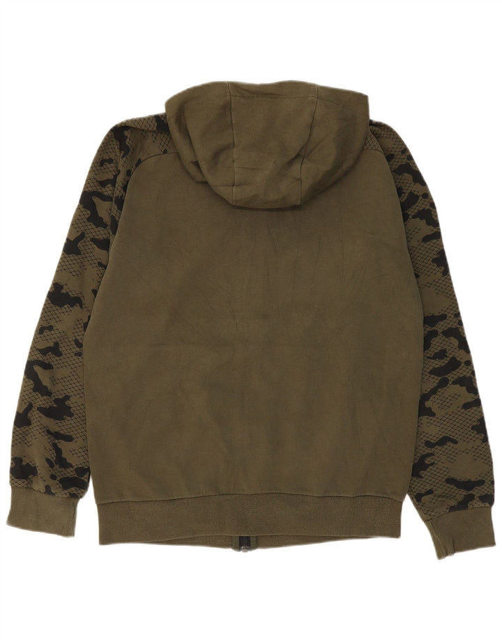 PUMA Felpa con cappuccio e zip da uomo piccola mimetica kaki