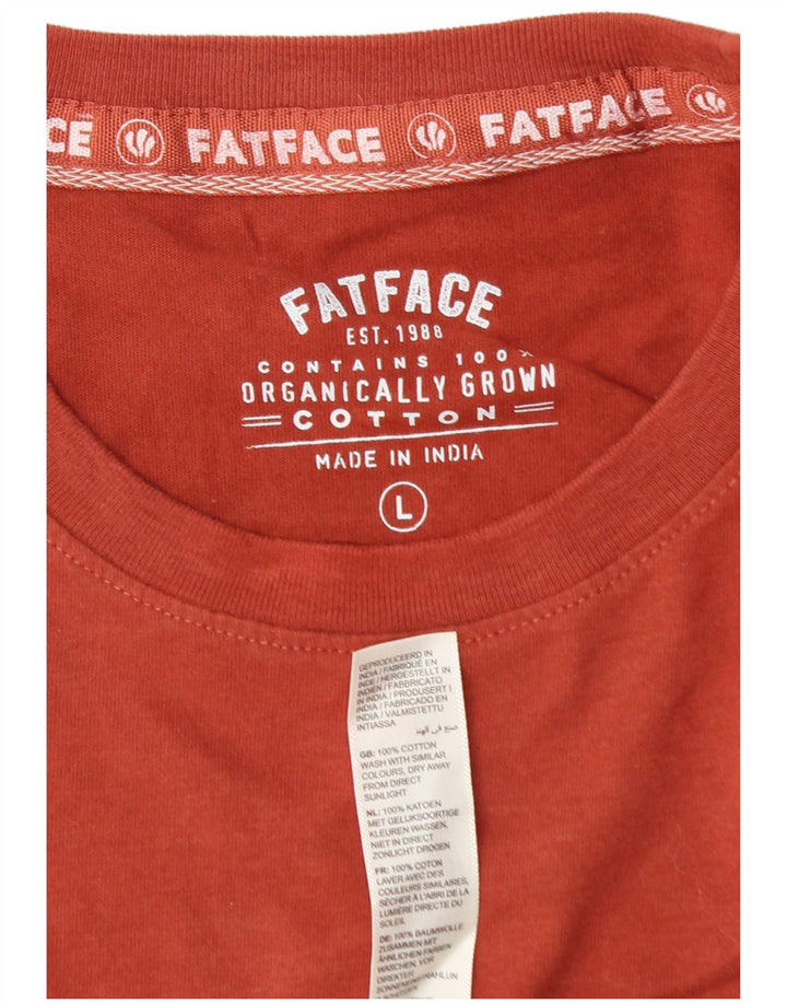 FAT FACE T-shirt da uomo Top Large in cotone arancione