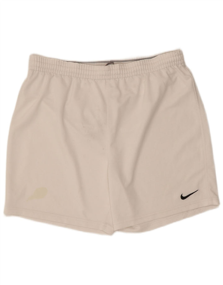 Pantaloncini sportivi da uomo Nike UK 34/36 Large Poliestere bianco