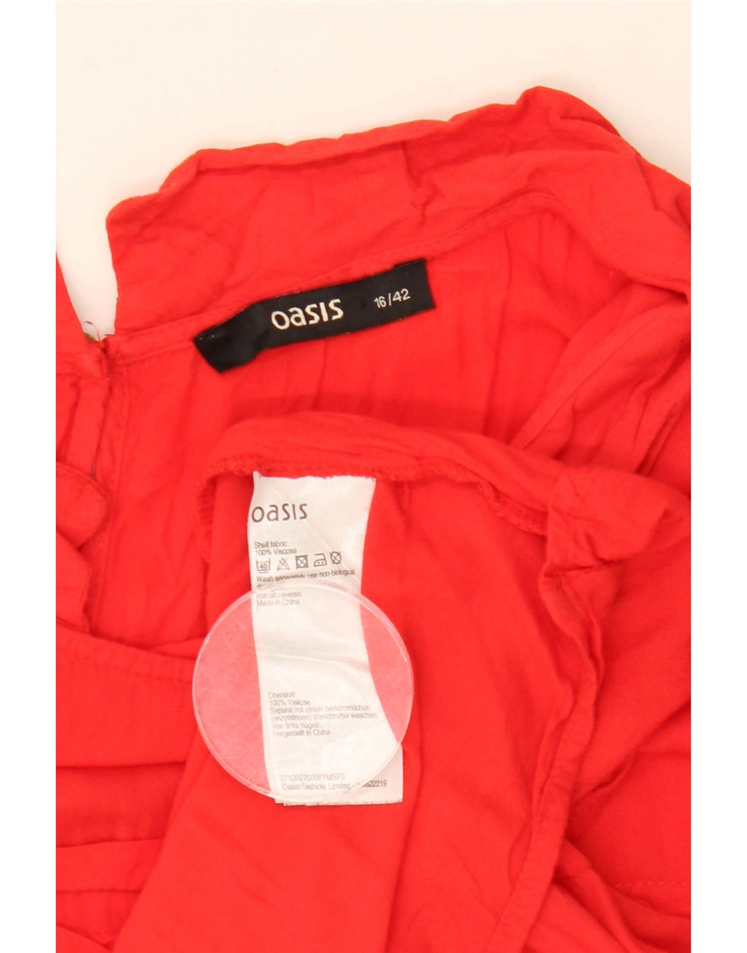 Camicetta da donna Oasis Top UK 16 Large Rosso Viscosa