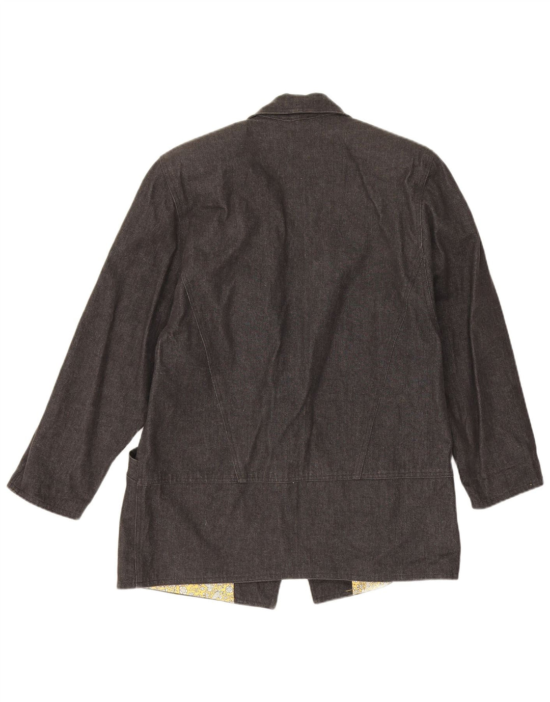 Giacca blazer vintage da donna a 1 bottone UK 16 grande grigia