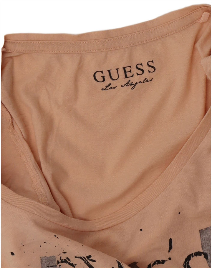 Guess T-shirt grafica da donna Top UK 12 Rosa medio
