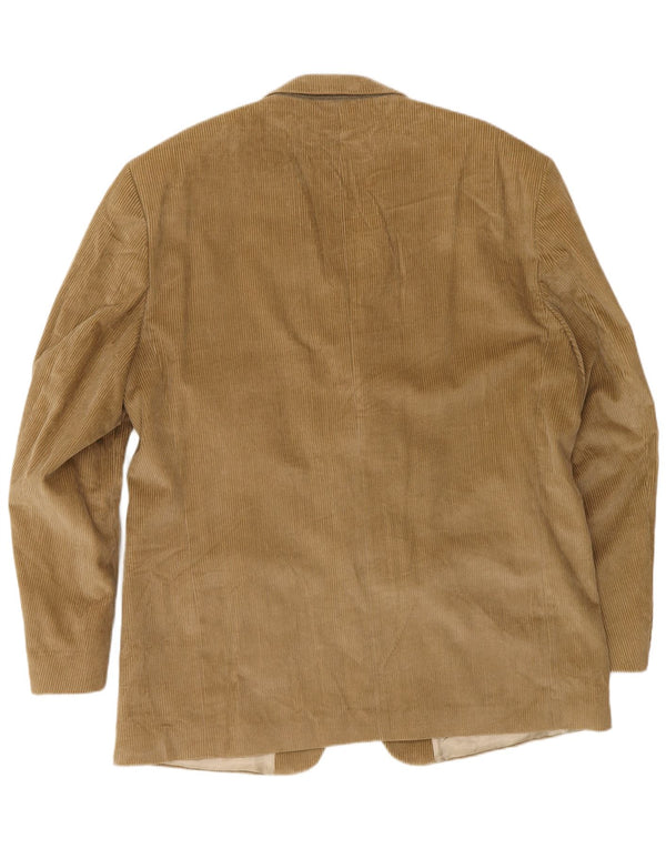 Giacca blazer da uomo in velluto a coste a 3 bottoni Kartel UK 46 3XL cotone marrone