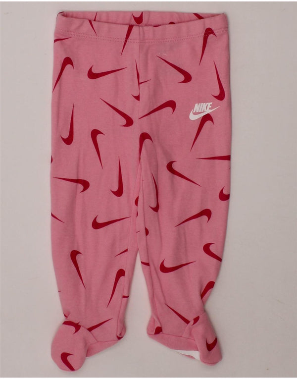 NIKE Baby Girls Graphic Tracksuit Trousers 3-6 Months  Pink