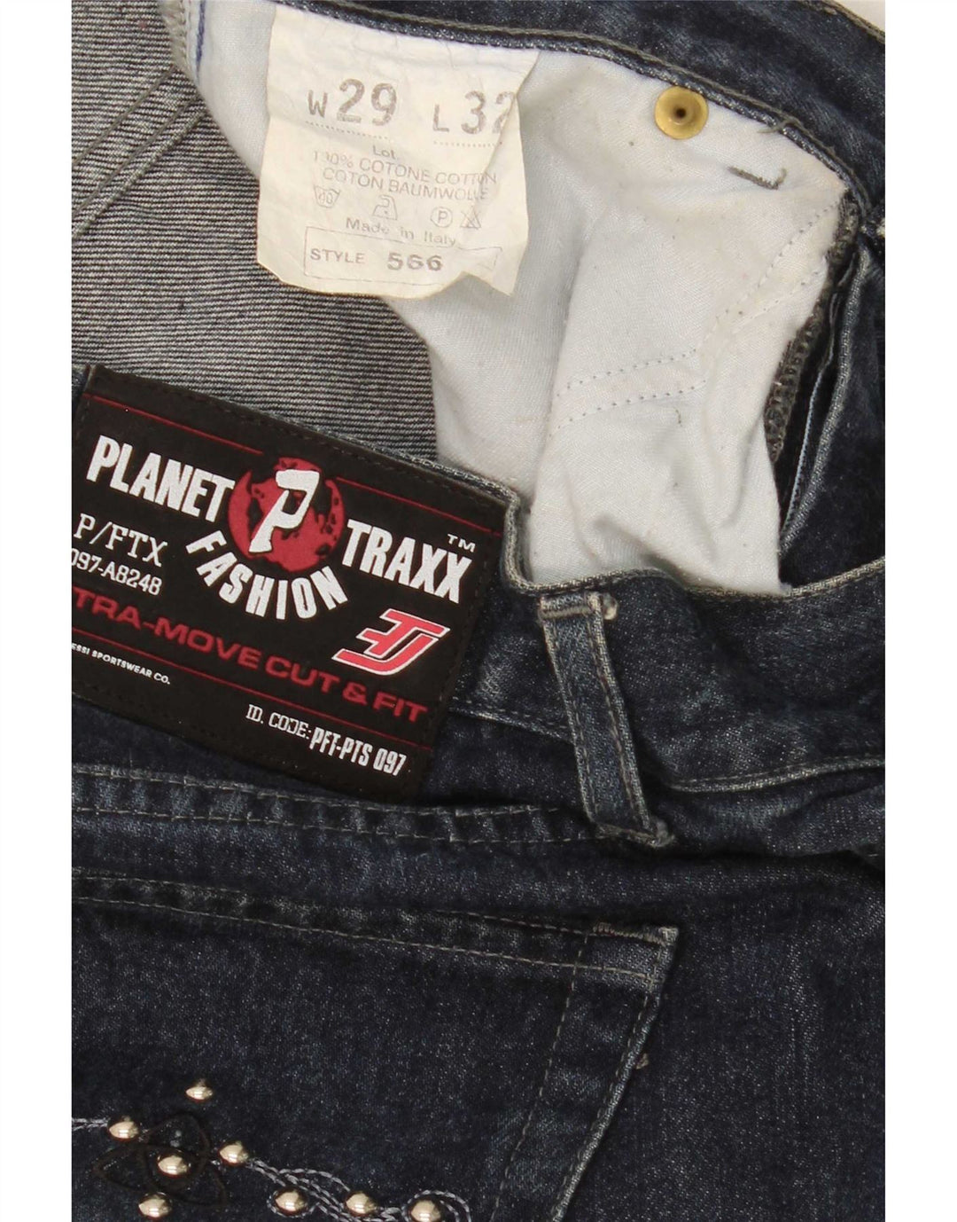 Jeans bootcut da donna a vita alta Planet Traxx W29 L32 cotone blu