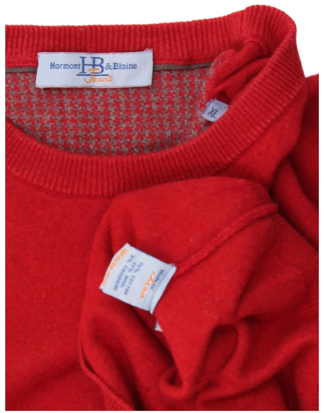 HARMONT & BLAINE Maglione da donna con scollo a barca UK 18 XL Cotone rosso