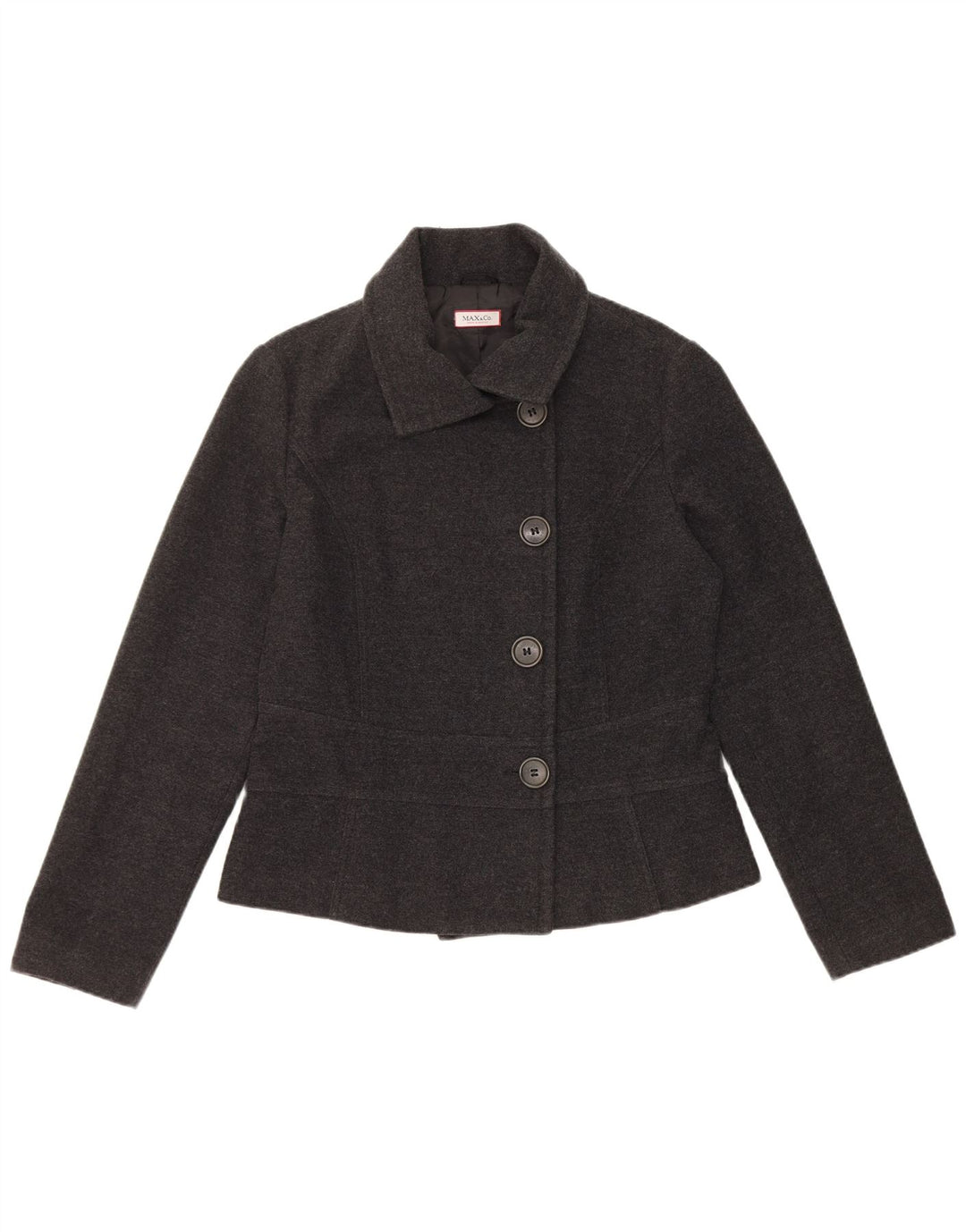 Giacca blazer a 4 bottoni da donna Max & Co. UK 14 Grigio medio chiazzato