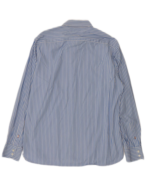 Camicia da uomo Tommy Hilfiger grande cotone gessato blu